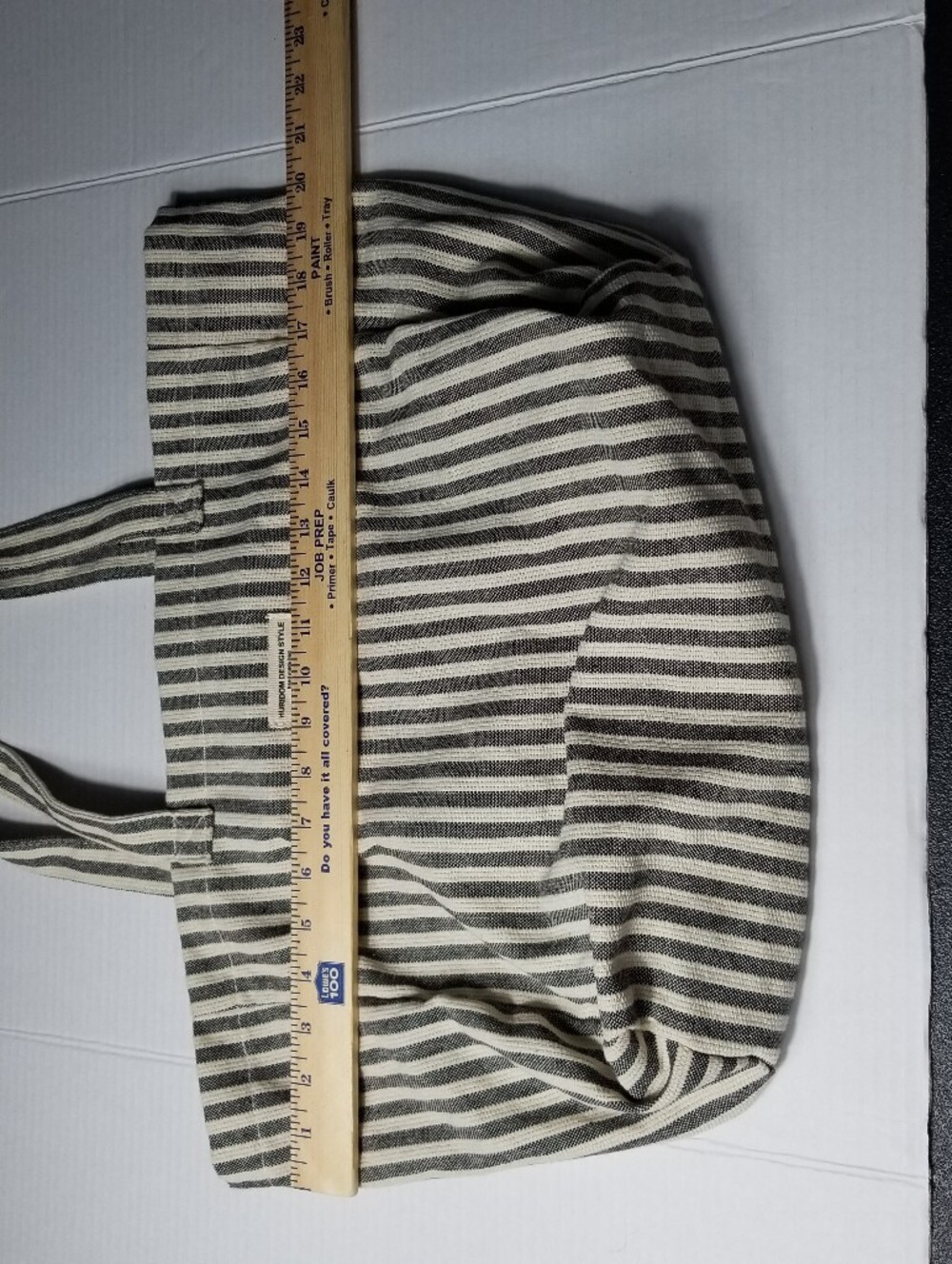 HURIDON DESIGN STYLE MARKET TOTE BAG BLACK AND CREAM - Picture 5 of 12